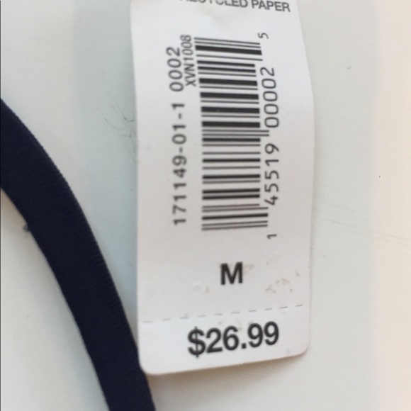 GAP NWT navy string bikini top with removable pads - Picture 2 of 6